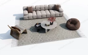 Bean Bag Sofa Living Room Idea
