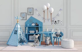 Blue Playroom Furniture