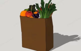 Vegetables And Fruits In Bag