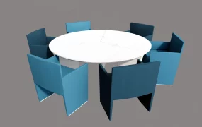Small Round Meeting Table Set