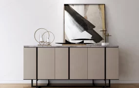 Modern Sideboard And Decorative Staging SketchUp 3D Model