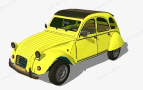 Citroën 2CV 007 Yellow