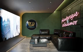 Industrial Style Home Theater