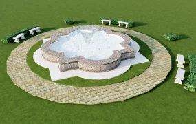 Modern Park Fountain