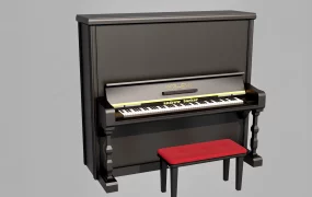 Black Upright Piano