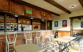 Retro Coffee Bar Interior