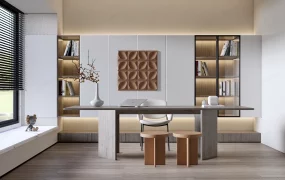 Minimalist Japandi Style Home Office