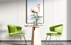 Minimalist Bistro Dining Vignette