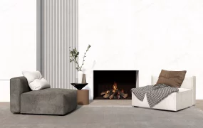 Accent Chairs & Fireplace