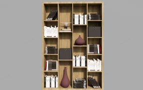 Tall Narrow Wooden Bookshelf