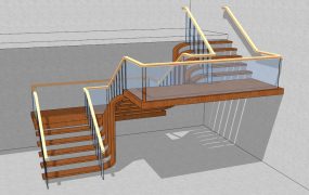 Floating Wood Staircase Design