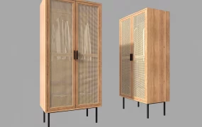 Rattan Armoire Wardrobe