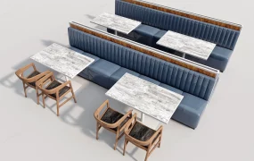 Commercial Restaurant Booth Seating Layout