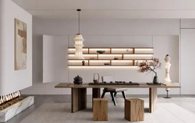 Japandi Modern Tea Room