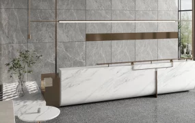 White Marble Reception Desk