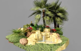 Small Rock Garden Pond With Fountain