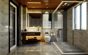Brown Marble Bathroom