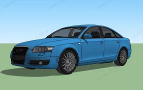 Light Blue Audi A6