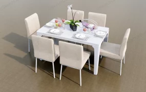 White Dining Table Set