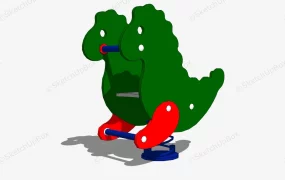 Green Dinosaur Spring Rider