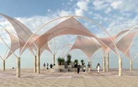 Creative Tensile Shade Pergola