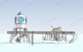 Rocket Ship Playground Equipment