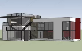 2 Story Modern Glass House