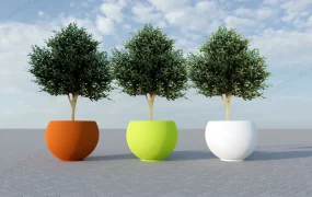 Colorful Outdoor Planters