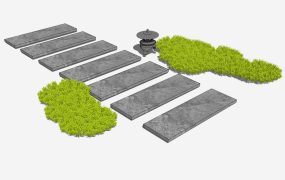 Garden Stepping Stone Pathway Design Idea