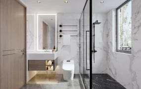 Modern Luxury Marble Bathroom Suite SketchUp 3D Model