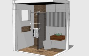 Small Bathroom with Stand Up Shower