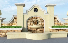 Lion Head Wall Fountain