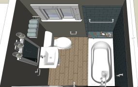 Small Bathroom Idea with Bathtub