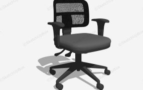 Black Mesh Swivel Chair