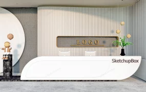 White Salon Reception Desk