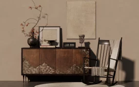 Medieval Style Sideboard And Chair