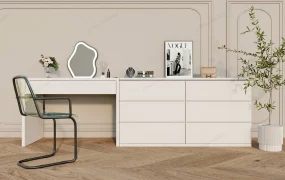 Makeup Vanity With Side Dresser