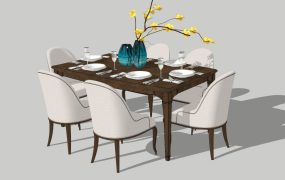 Modern Dining Set for 6