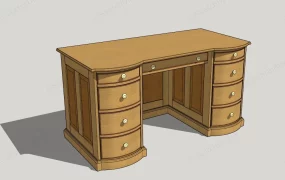 Vintage Writing Desk With Drawers