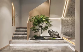Luxury Modern Minimalist Staircase Entry Foyer