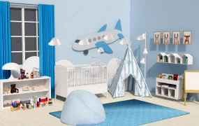 Baby Blue Nursery Decor