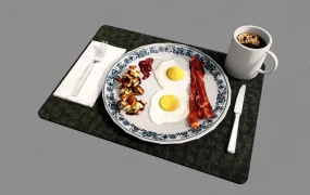 Egg Bacon And Coffee Breakfast