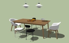 Industrial Modern Dining Set