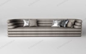 Contemporary Extra Long Velvet Sofa