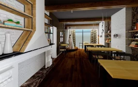 Retro Cafe Interior Design