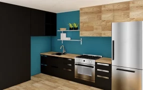 Black And Blue Kitchen