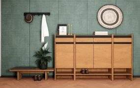 Entryway Bench & Shoe Storage