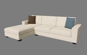 Beige Sectional Sofa With Chaise