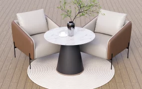 Accent Chairs And Table Set