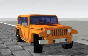 Orange Car Jeep